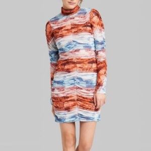 Wild Fable Shirred‎ Bodycon Long Sleeve Dress Sz 3X NWT